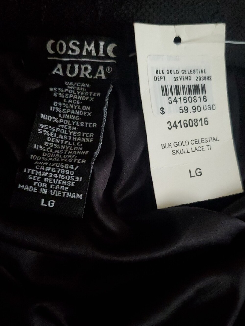 Hot Topic's Black Gold Celestial Skulls Midi Skirt with Moon Print - Picture 10 of 11